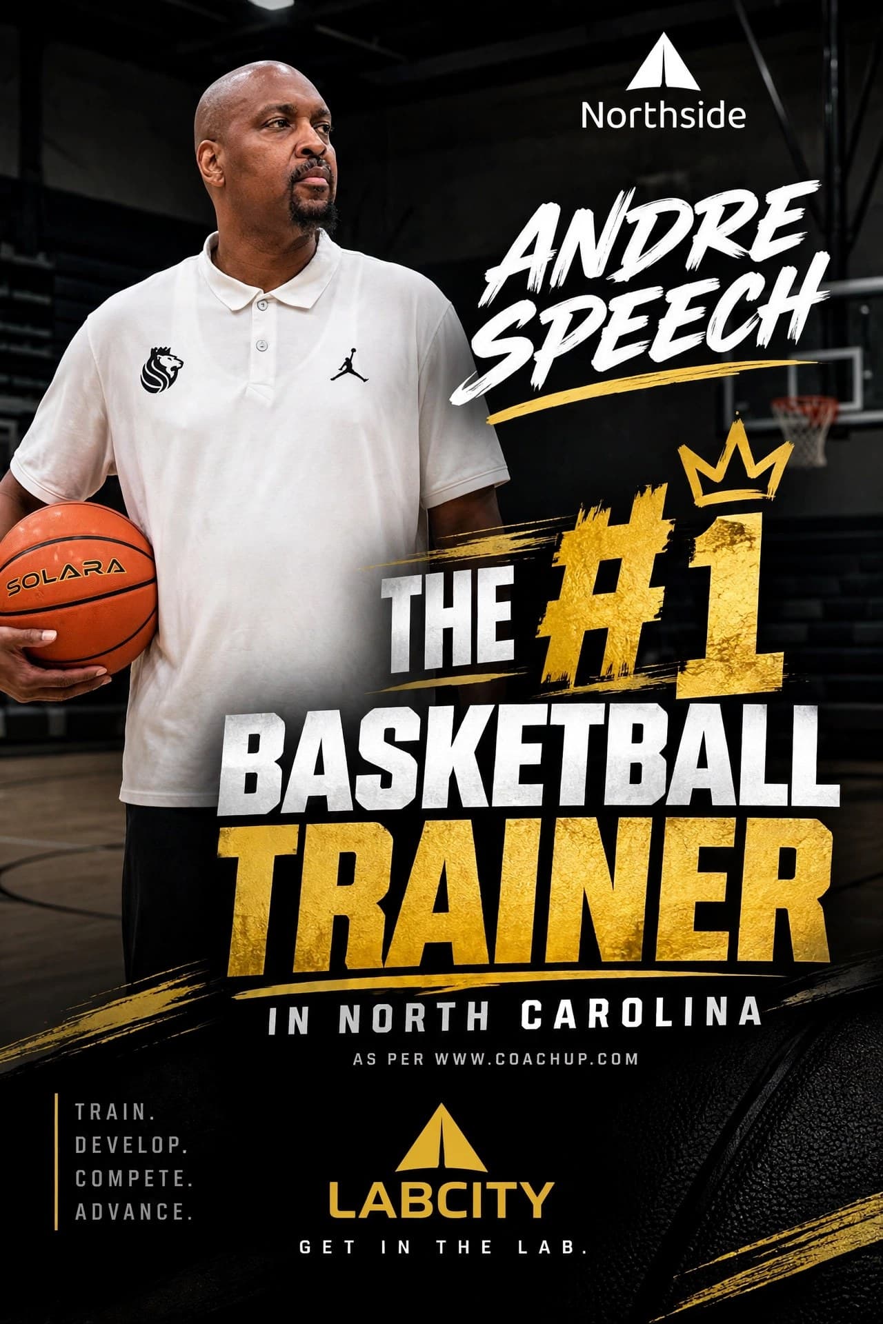 Andre Speech, the #1 basketball trainer in North Carolina as per CoachUp.com. LABCITY at Northside: Train. Develop. Compete. Advance. Get in the lab.